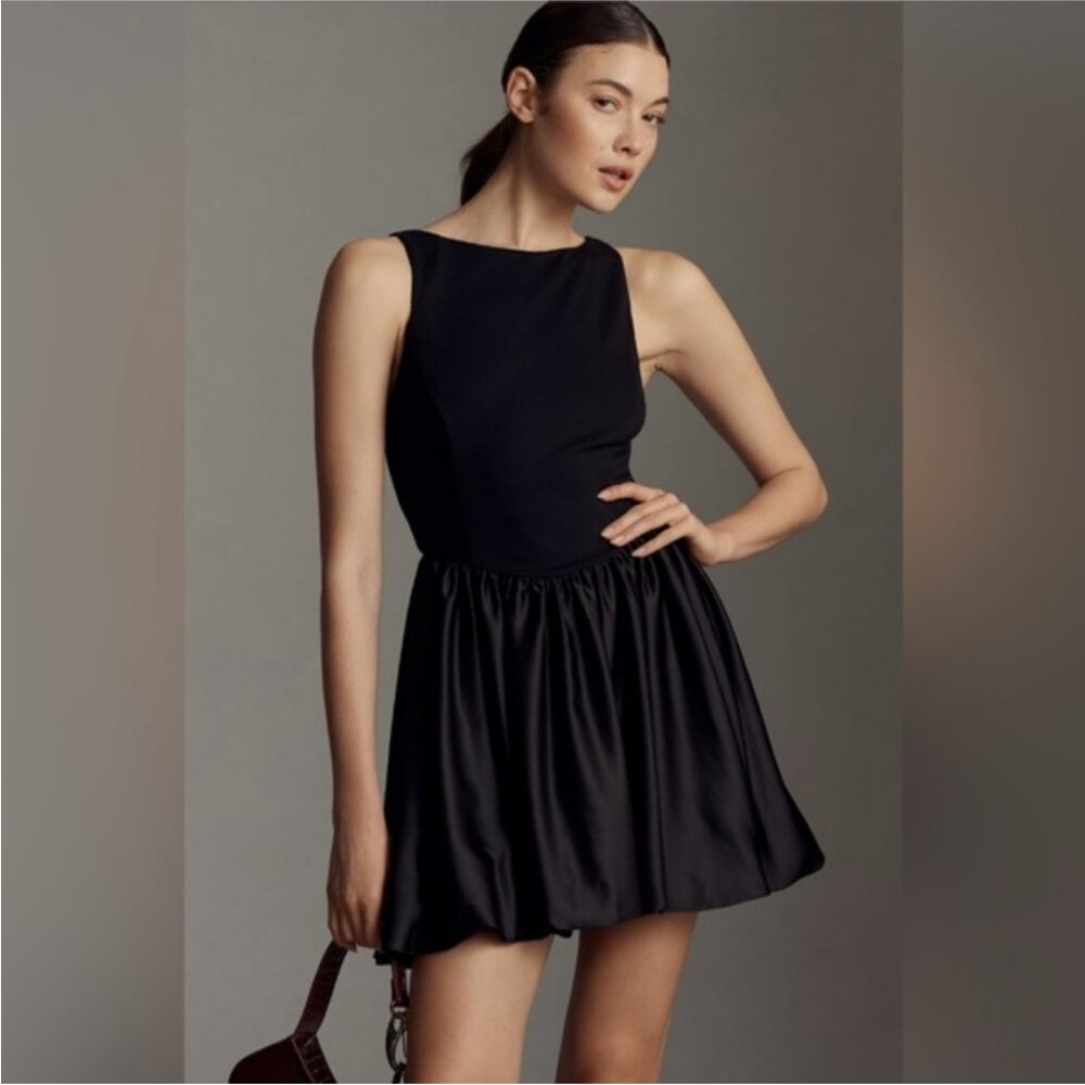 Anthropologie Black One Shoulder Dress